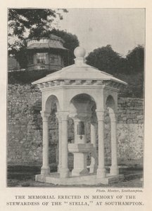 The Memorial erected in Memory of the Stewardess of the Stella, at Southampton by English Photographer