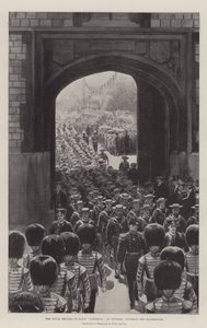 The Naval Brigade of HMS Powerful at Windsor, entering the Quadrangle by English Photographer