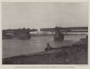 The New Bridge over the Dee at Queensferry, Opened 2 June by Mr Gladstone by English Photographer