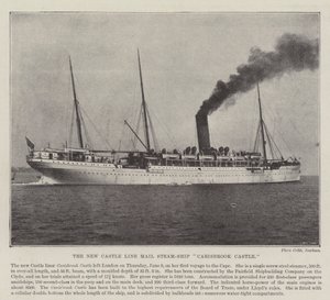 The New Castle Line Mail Steam-Ship Carisbrook Castle by English Photographer