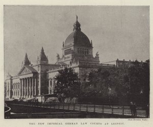The New Imperial German Law Courts at Leipsic by English Photographer