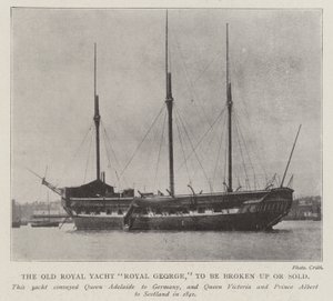 The Old Royal Yacht Royal George, to be Broken Up or Sold by English Photographer