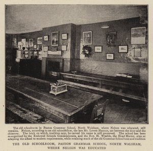 The Old Schoolroom, Paston Grammar School, North Walsham, where Nelson was educated by English Photographer