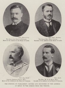 The Opening of Parliament, Movers and Seconders of the Address in Reply to the Speech from the Throne