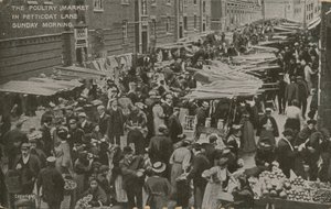 The Poultry Market, Petticoat Lane, Sunday Morning by English Photographer