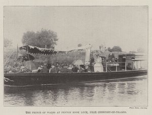 The Prince of Wales at Penton Hook Lock, Near Chertsey-on-Thames by English Photographer