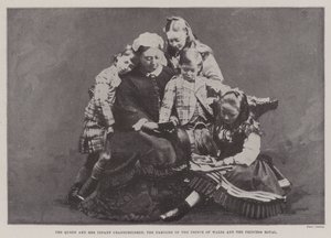 The Queen and her Infant Grandchildren, the Families of the Prince of Wales and the Princess Royal by English Photographer