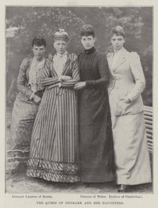 The Queen of Denmark and her Daughters by English Photographer