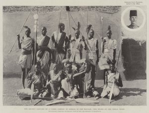 The Recent Looting of a Camel Convoy by Dinkas in the Sudan, the Heads of the Dinka Tribe by English Photographer