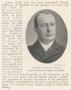 The Reverend Canon J U Quirk, Appointed Bishop-Suffragan of Sheffield