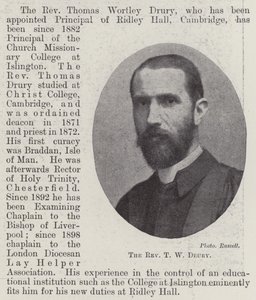 The Reverend T. W. Drury by English Photographer