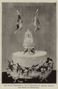 The Royal Christening Cake, furnished by Messers McVitie and Price, of Edinburgh by English Photographer