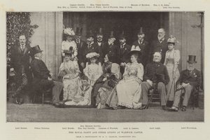 The Royal Party and Other Guests at Warwick Castle by English Photographer