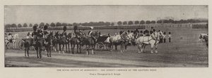 The Royal Review at Aldershot, the Queens Carriage at the Saluting Point by English Photographer