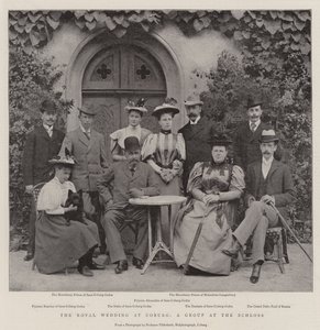The Royal Wedding at Coburg, a Group at the Schloss by English Photographer