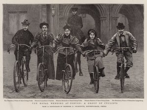 The Royal Wedding at Coburg, a Group of Cyclists by English Photographer
