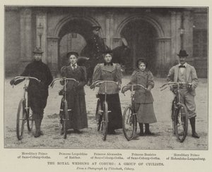 The Royal Wedding at Coburg, a Group of Cyclists by English Photographer