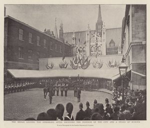 The Sirdar Leaving the Guildhall After Receiving the Freedom of the City and a Sword of Honour by English Photographer
