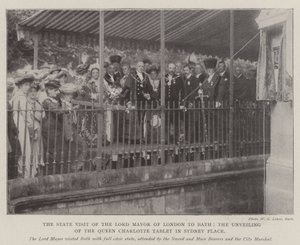 The State Visit of the Lord Mayor of London to Bath, the Unveiling of the Queen Charlotte Tablet in Sydney Place by English Photographer