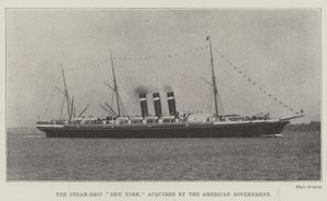 Steam-Ship New York, acquired by the American Government by English Photographer