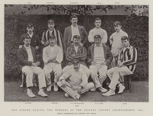 The Surrey Eleven, the Winners of the Cricket County Championship, 1894 by English Photographer
