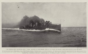 The Torpedo-Boat Destroyer HMS Viper, running at the Record Speed of 35.5 knots, or nearly Forty-One Statute Miles, per Hour