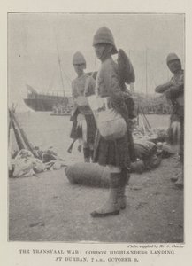 The Transvaal War, Gordon Highlanders Landing at Durban, 7 am, 9 October