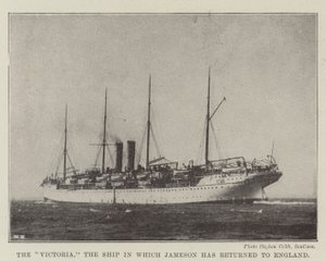 The Victoria, the Ship in which Jameson has returned to England by English Photographer