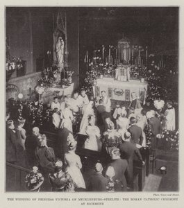 The Wedding of Princess Victoria of Mecklenburg-Strelitz, the Roman Catholic Ceremony at Richmond by English Photographer