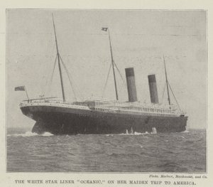 The White Star Liner Oceanic, on her Maiden Trip to America by English Photographer