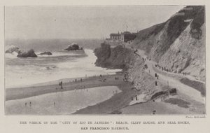 The Wreck of the City of Rio de Janeiro, Beach, Cliff House, and Seal Rocks, San Francisco Harbour by English Photographer