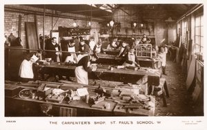 The carpenters shop of St Pauls School