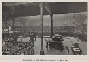The interior of the Telephone Exchange in Lime Street