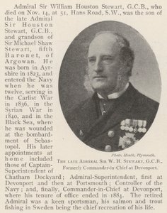 The late Admiral Sir W H Stewart, GCB, formerly Commander-in-Chief at Devonport by English Photographer