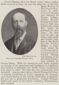 The Late Colonel Waring, MP by English Photographer