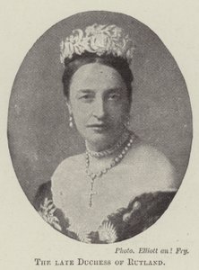 The Late Duchess of Rutland by English Photographer
