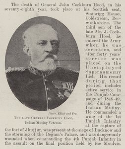The late General Cockburn Hood, Indian Mutiny Veteran