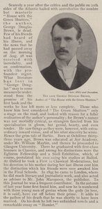 The late George Douglas Brown, Author of The House with the Green Shutters by English Photographer