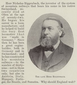The late Herr Riggenbach by English Photographer