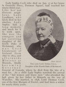 The late Lady Sophia Cecil, Daughter of the Fourth Duke of Richmond by English Photographer