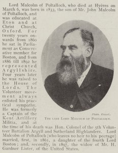 The late Lord Malcolm of Poltalloch