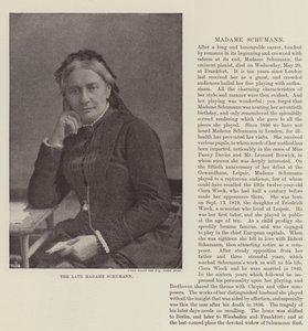 The late Madame Schumann by English Photographer
