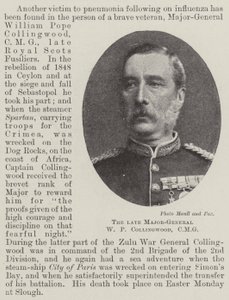 Major-General W P Collingwood, CMG