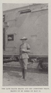 The late Major Heath and his Armoured Train, blown up by Boers on 17 May by English Photographer