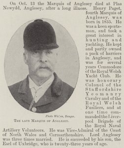 The late Marquis of Anglesey by English Photographer