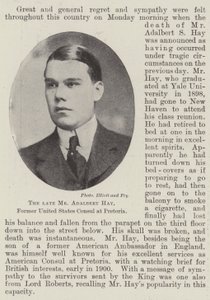 The late Mr Adalbert Hay, Former United States Consul at Pretoria