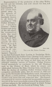 The late Mr Edwin Fownes by English Photographer