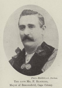 The late Mr F Blacking, Mayor of Beaconsfield, Cape Colony by English Photographer