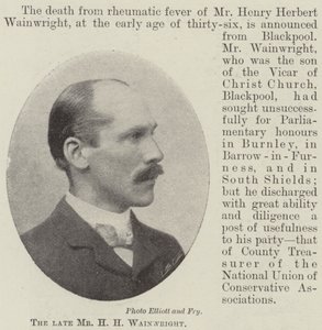 The Late Mr. H. H. Wainwright by English Photographer