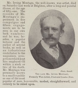 The late Mr Irving Montagu, Formerly War-Artist, Illustrated London News by English Photographer